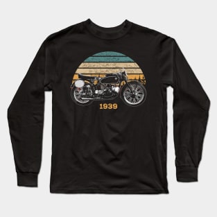 1926 - 1939 Kompressor Vintage Motorcycle Design Long Sleeve T-Shirt